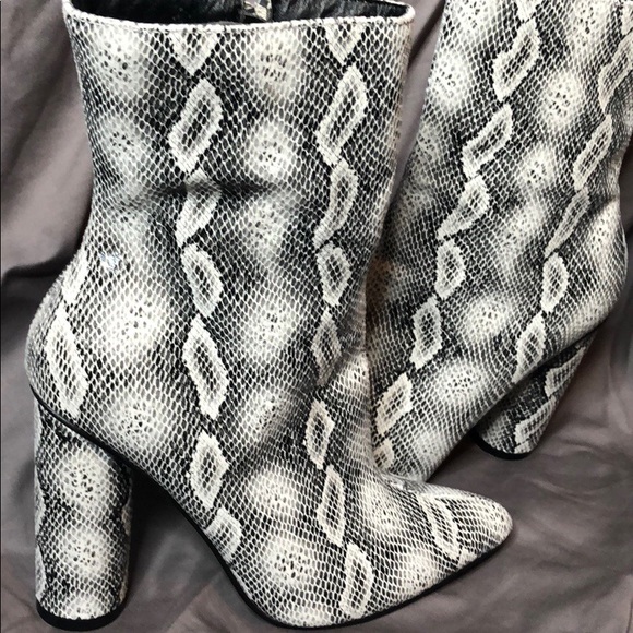 snakeskin booties boutique